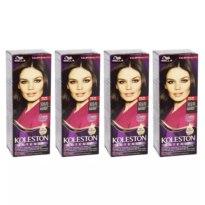 Wella Koleston Dark Brown Hair Colour (100ml, Pack of 4)