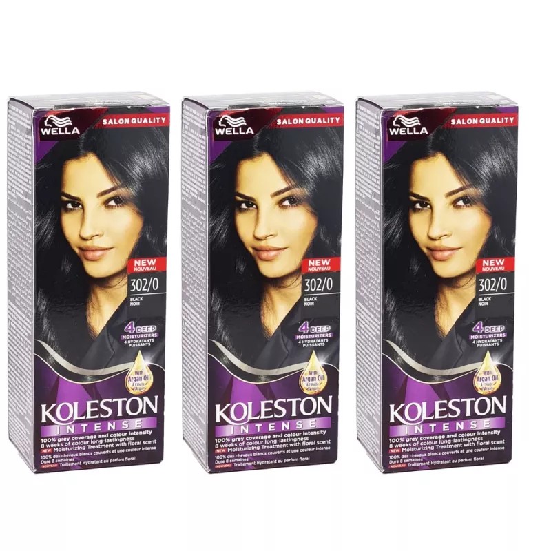 Wella Koleston Black Noir Hair Colour (110ml, Pack of 3)