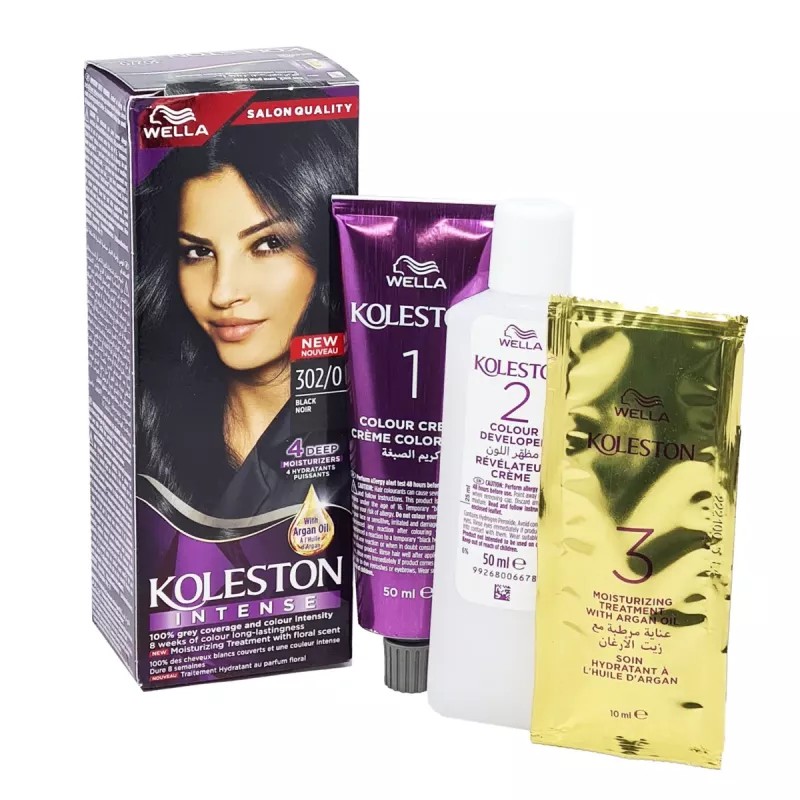 Wella Koleston Black Noir Hair Colour (110ml, Pack of 3)
