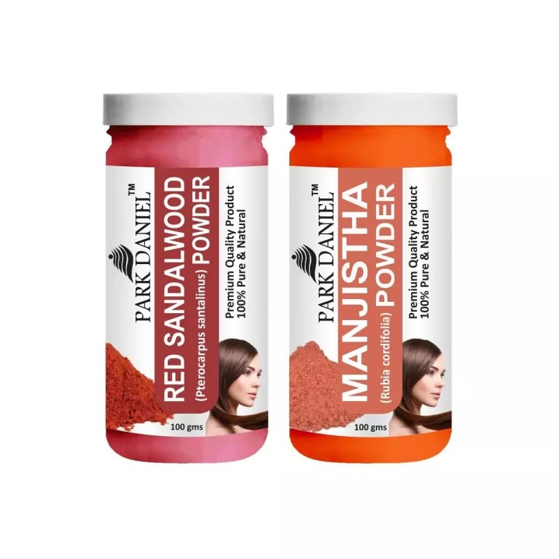 Park Daniel Red Sandalwood + Manjistha Leaf Powder Combo (100g Each) (1Pack)