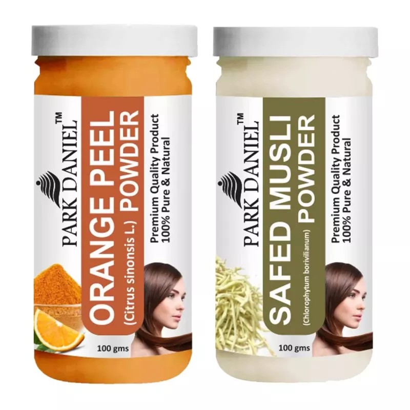 Park Daniel Orange Peel Powder + Safed Musli Powder (Each 100g) (1Pack)