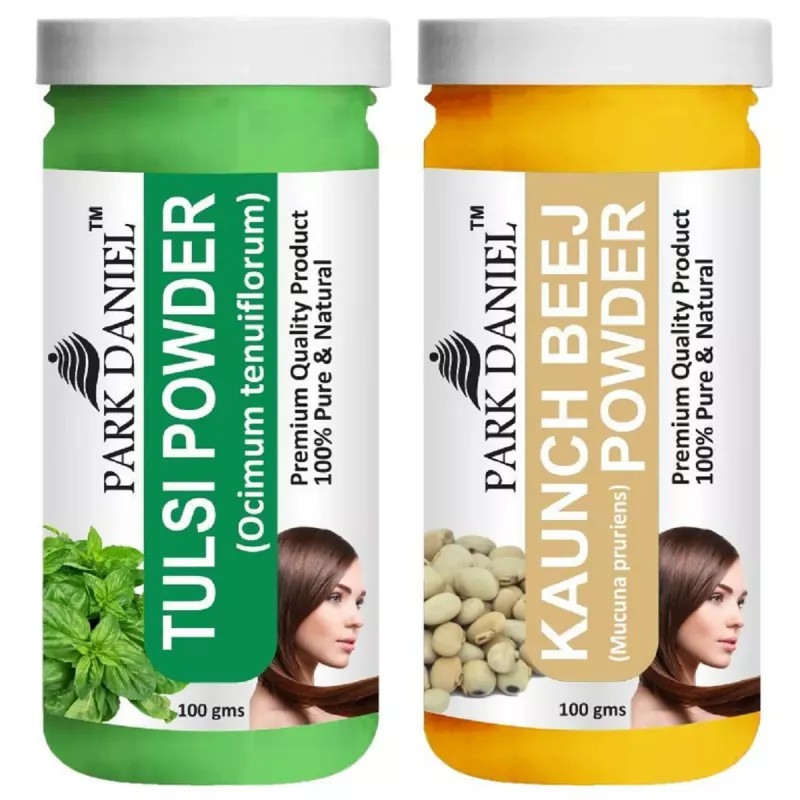 Park Daniel Tulsi + Kaunch Beej Powder Combo (100g Each) (1Pack)