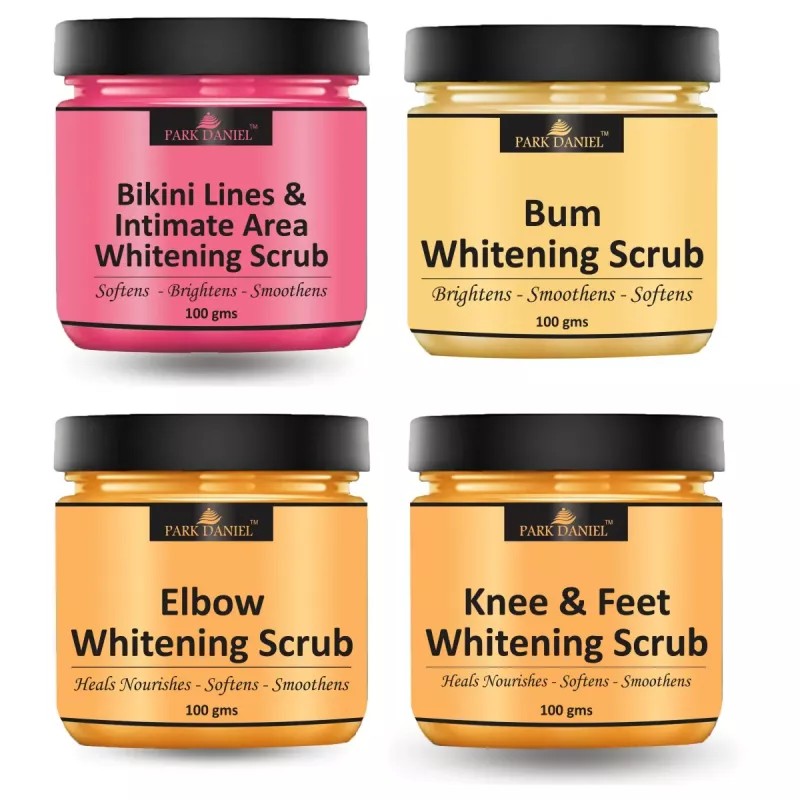Park Daniel Bikini Lines, Bum, Elbow And Knee Feet Whitening Scrub Combo (Each 100g) (1Pack)