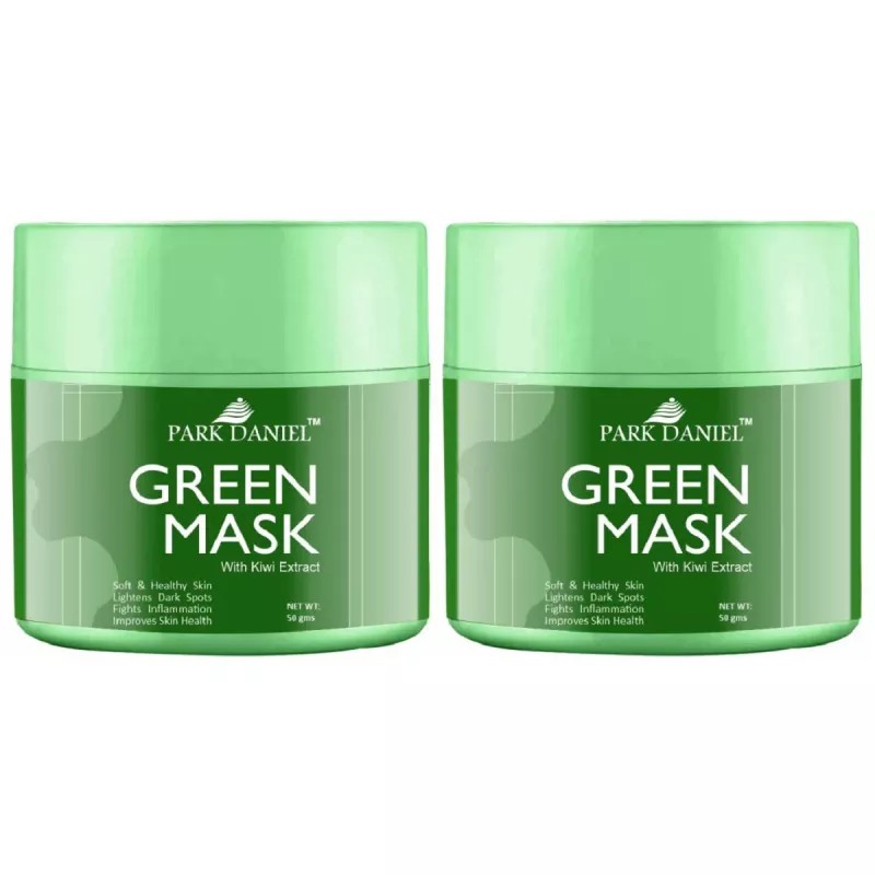 Park Daniel Green Mask Kiwi Extract For Face (50g, Pack of 2)