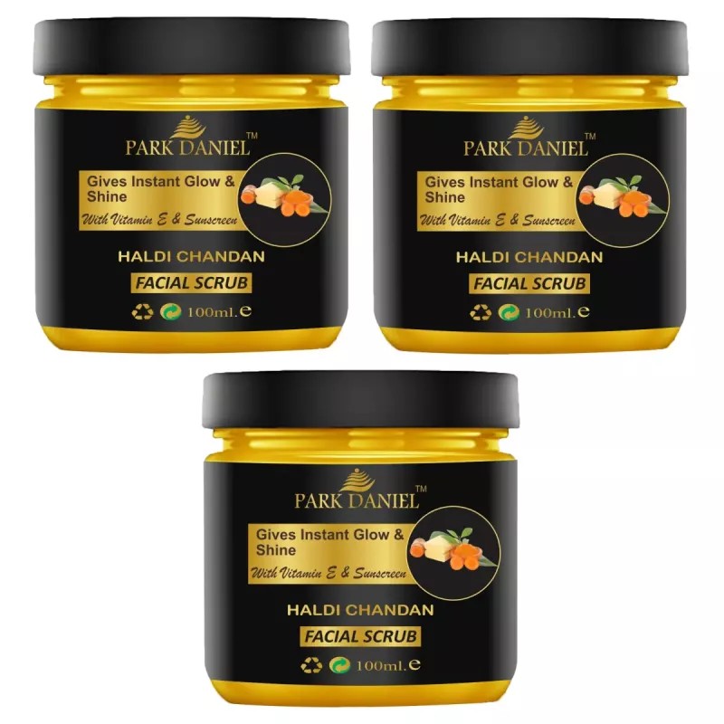 Park Daniel Haldi Chandan Scrub (100ml, Pack of 3)