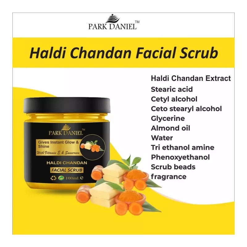 Park Daniel Haldi Chandan Scrub (100ml, Pack of 3)