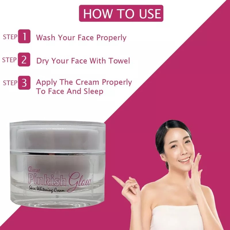 Classic White Pinkish Glow Skin Whitening Night Cream (30g)