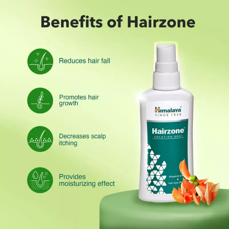 Himalaya Hairzone Solution (60ml, Pack of 2)