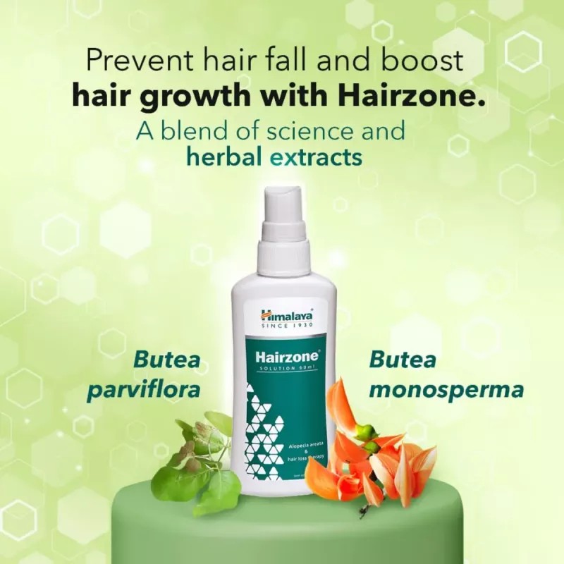 Himalaya Hairzone Solution (60ml, Pack of 2)