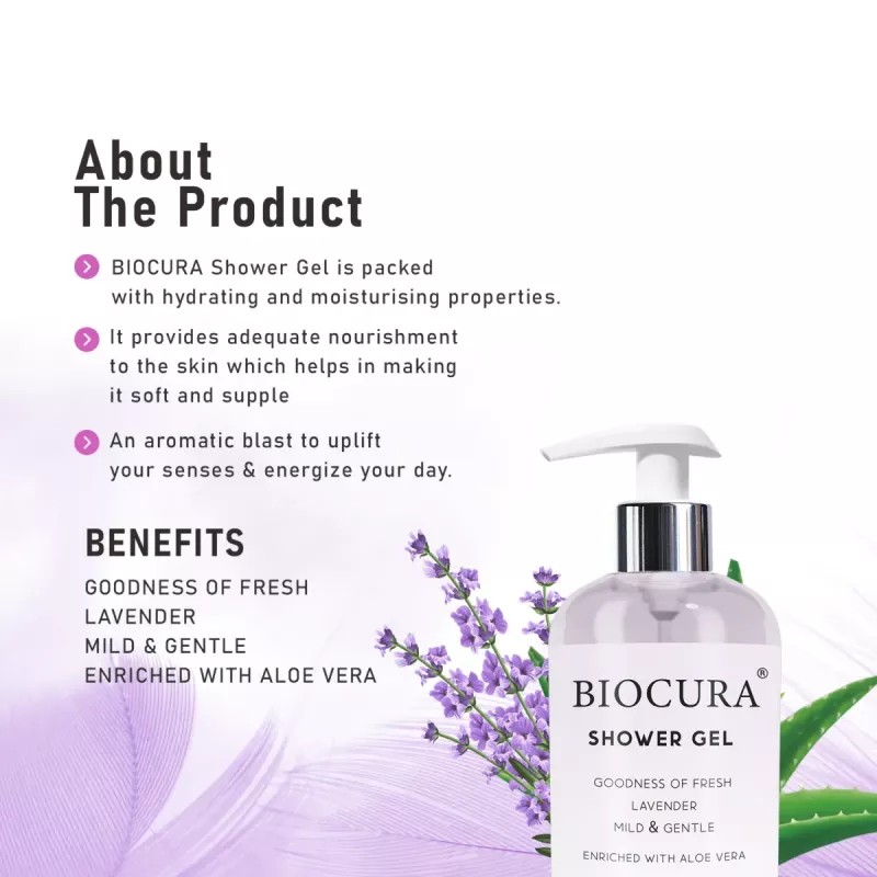 Biocura Shower Gel - Lavender (200ml)