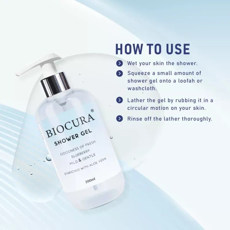 Biocura Shower Gel - Blue Berry (200ml)