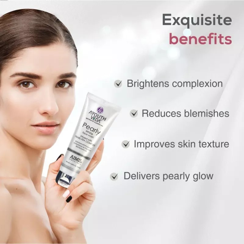 Ayouthveda Pearly White Face Wash (100ml)