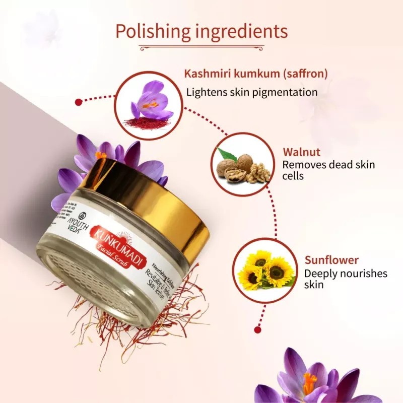 Ayouthveda Kunkumadi Face Scrub (50g)