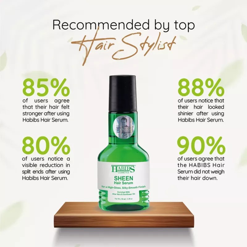Habibs Sheen Hair Serum (50ml, Pack of 3)