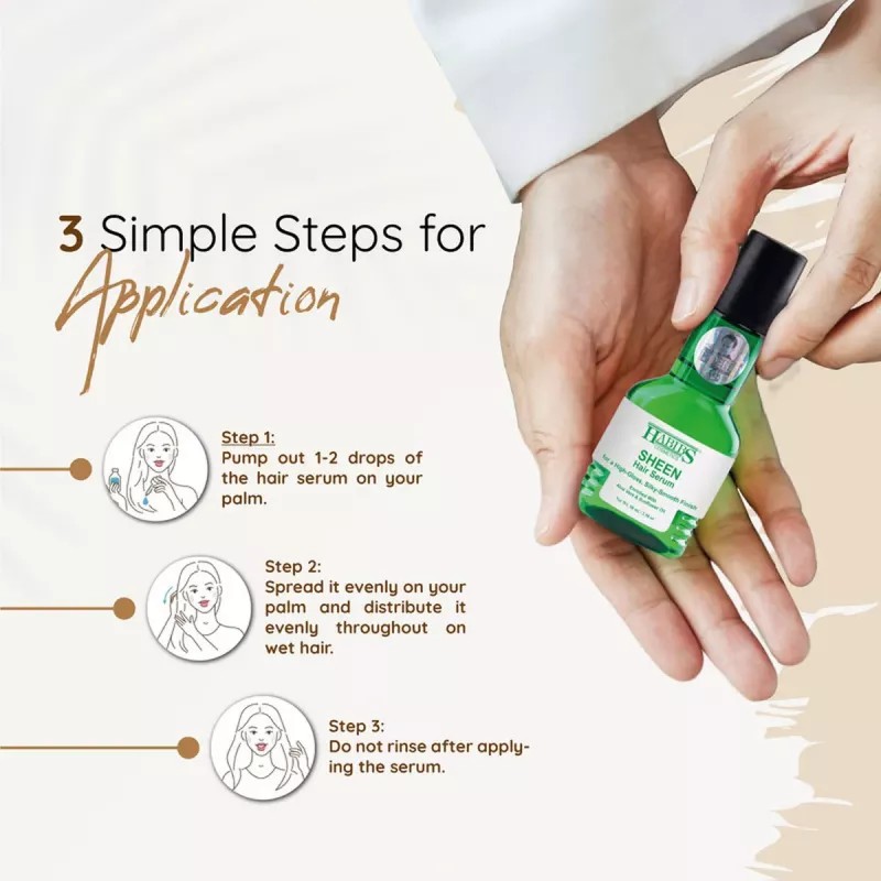 Habibs Sheen Hair Serum (50ml, Pack of 3)