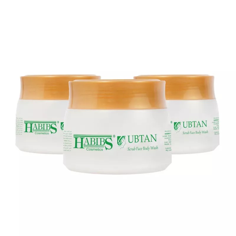 Habibs Ubtan Scrub Face Body Wash (100g, Pack of 3)
