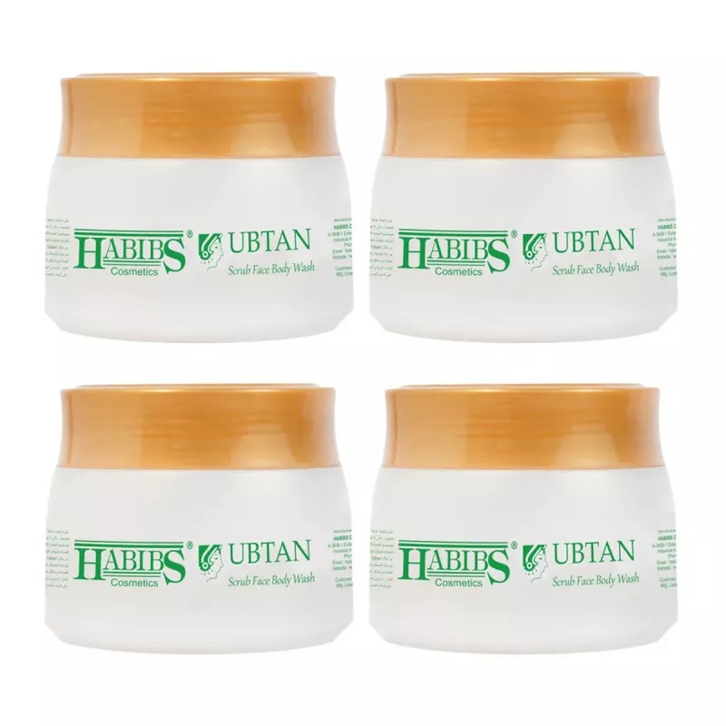 Habibs Ubtan Scrub Face Body Wash (100g, Pack of 4)