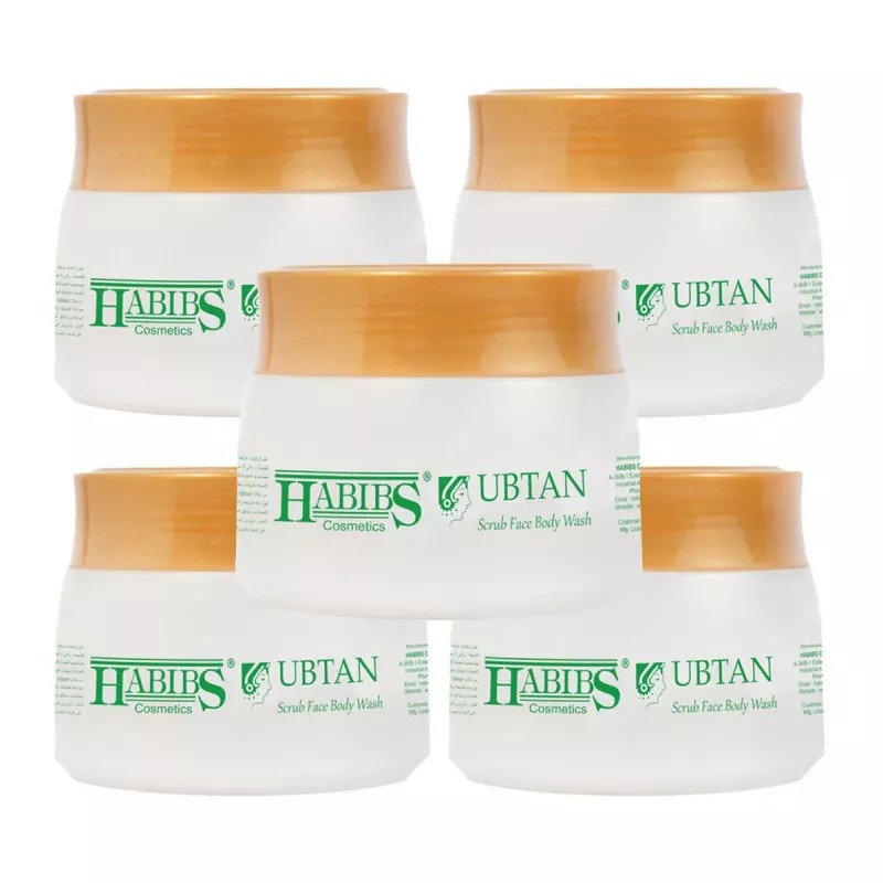 Habibs Ubtan Scrub Face Body Wash (100g, Pack of 5)