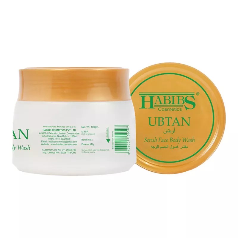Habibs Ubtan Scrub Face Body Wash (100g, Pack of 5)