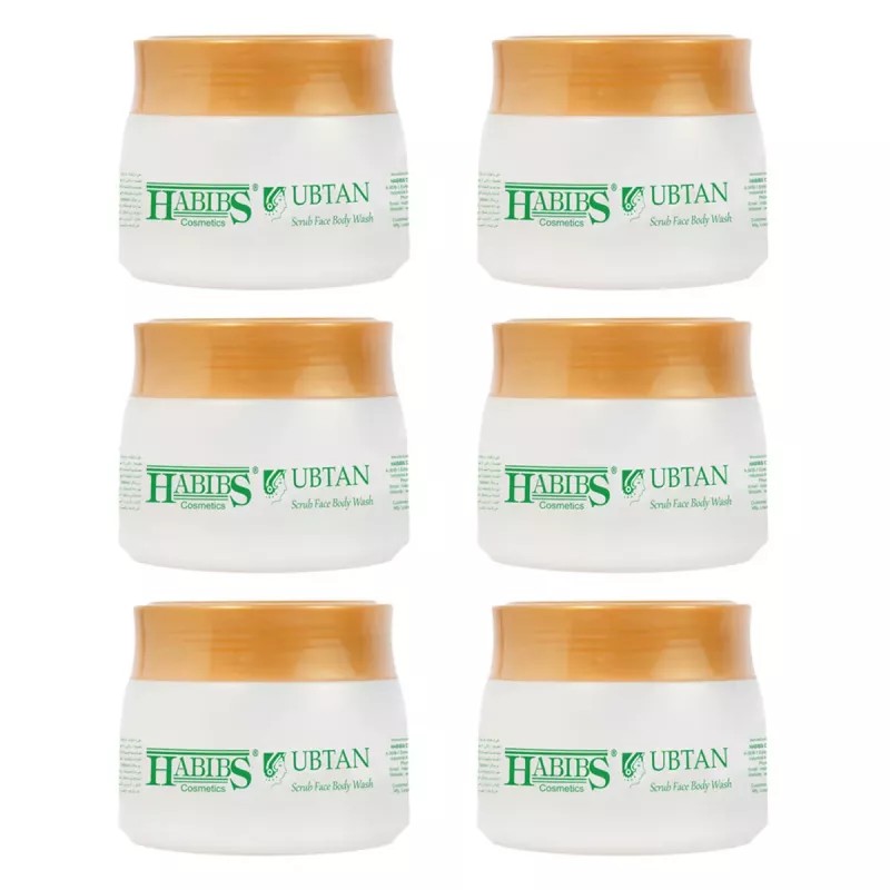Habibs Ubtan Scrub Face Body Wash (100g, Pack of 6)