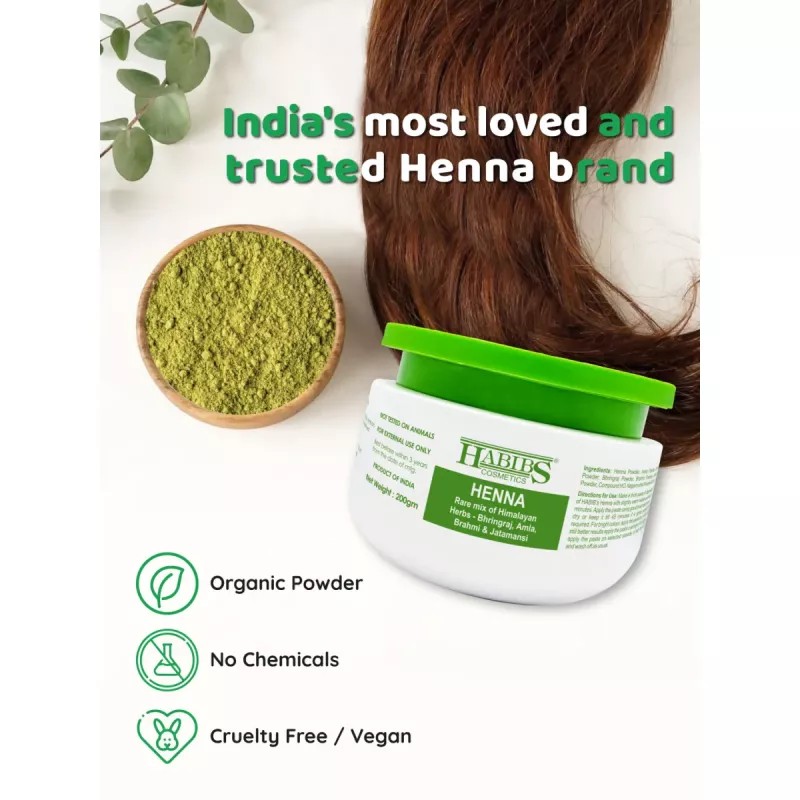 Habibs Henna Mehndi Powder (200g, Pack of 3)
