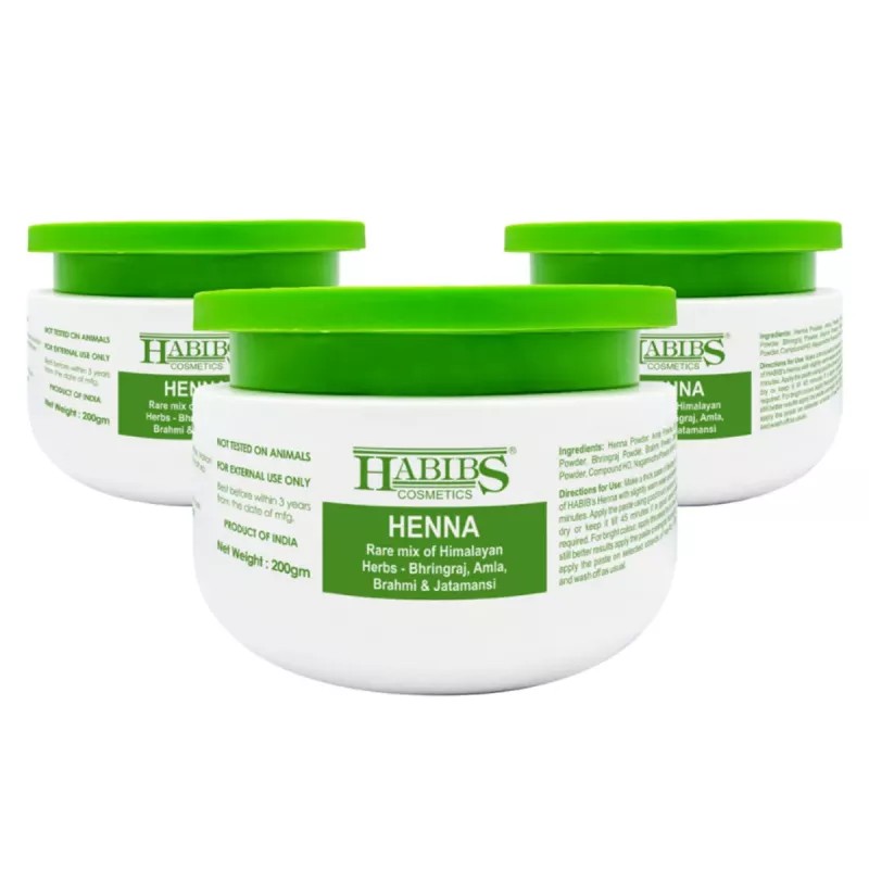 Habibs Henna Mehndi Powder (200g, Pack of 3)