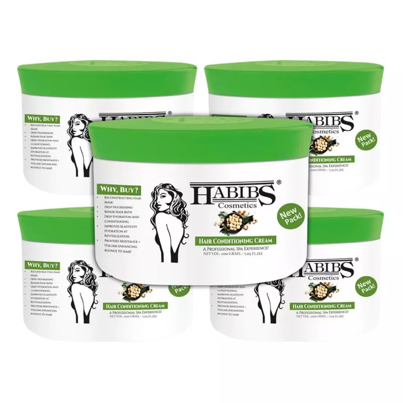 Habibs Hair Conditioning cream (200g, Pack of 5)