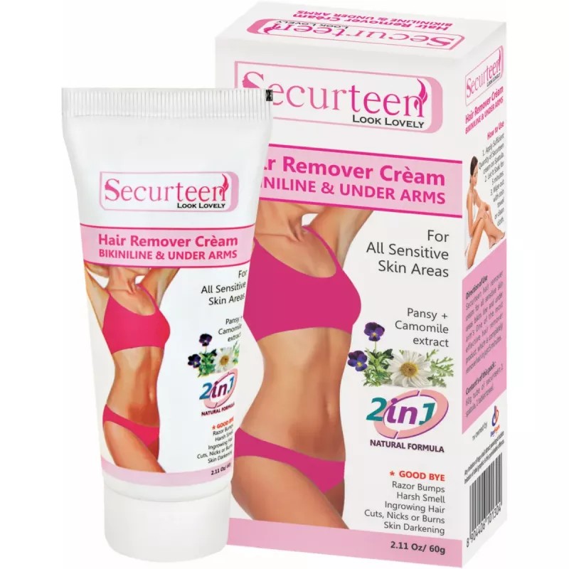 Securteen Hair Remover Cream For Bikini Line & Underarms Cream (60g)