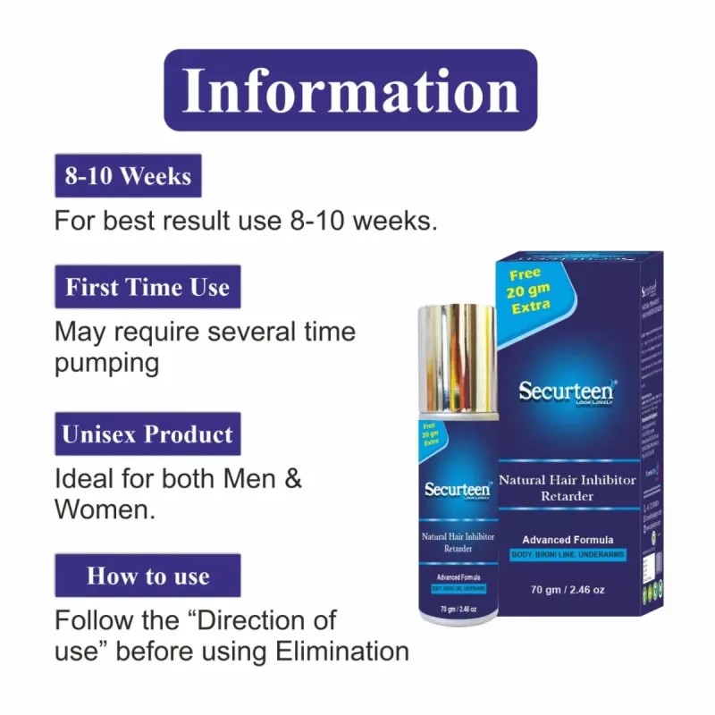 Securteen Natural Hair Inhibitor Retarder (70g)