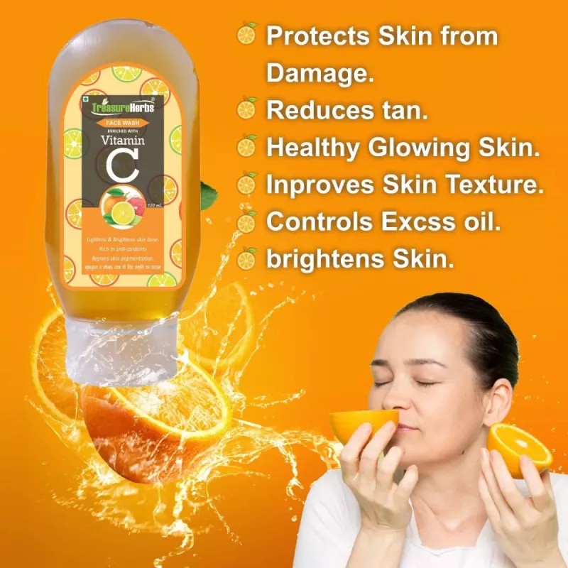 TreasureHerbs Vitamin C Face Wash (120ml)