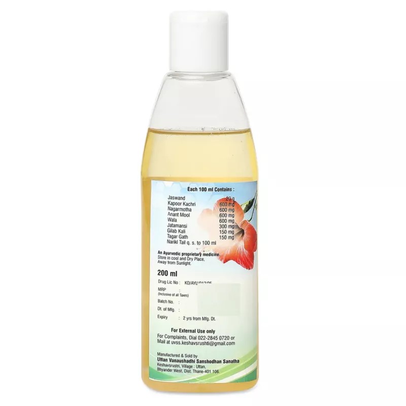 Keshavsrushti Vanaushadhi Uttan Jaswand Oil (200ml)