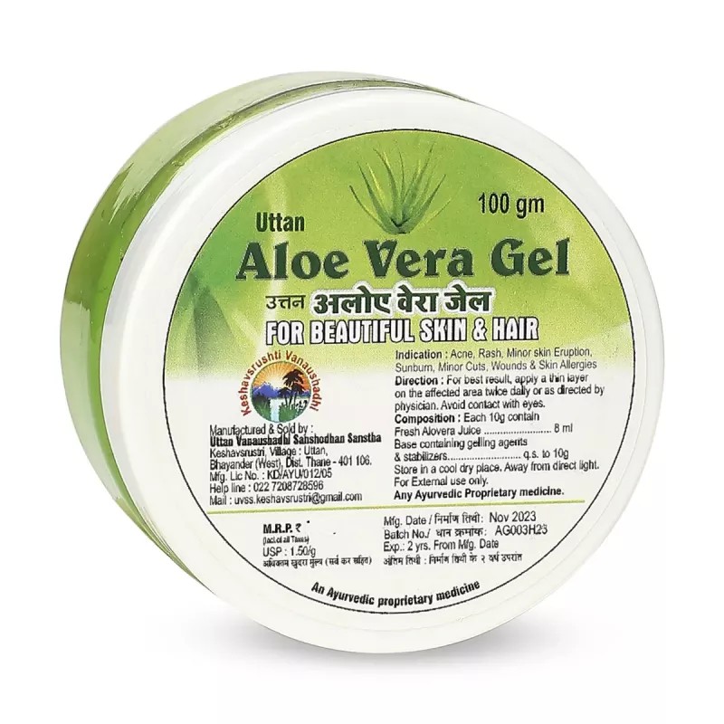 Keshavsrushti Vanaushadhi Uttan Aloevera Gel (100g)