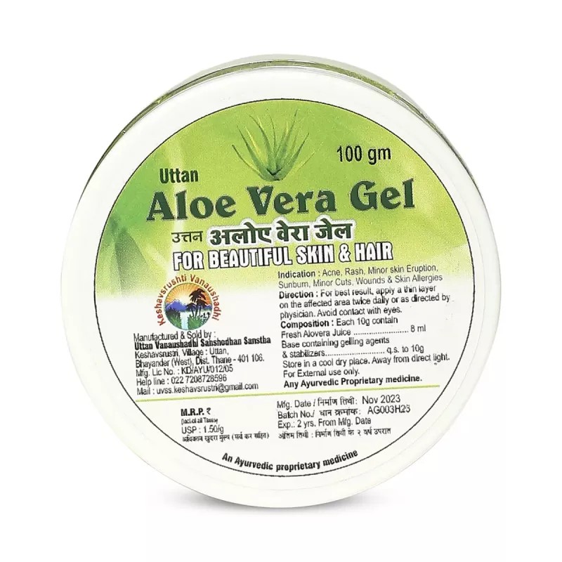 Keshavsrushti Vanaushadhi Uttan Aloevera Gel (100g)