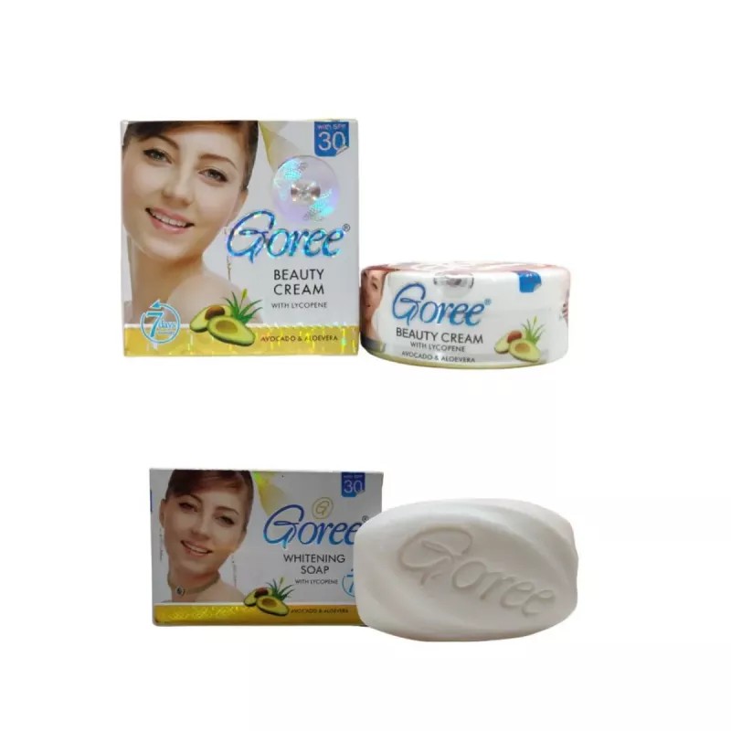 Goree Beauty Cream + Whitening Soap (Cream 30g + Soap 100g) (1Pack)