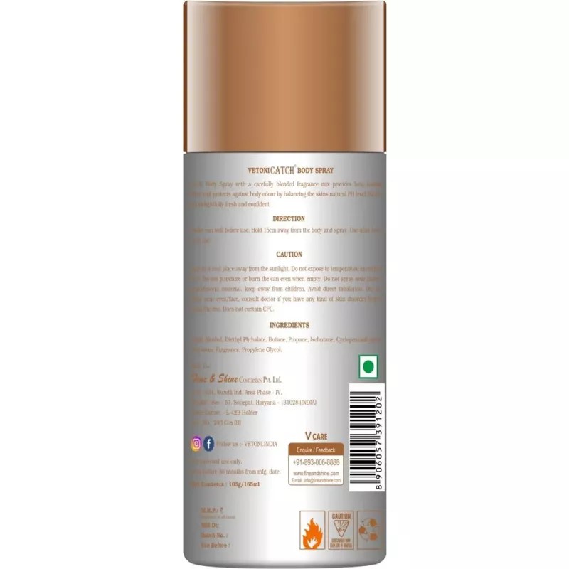 Vetoni Royal Deo Spray For Men (165ml, Pack of 2)