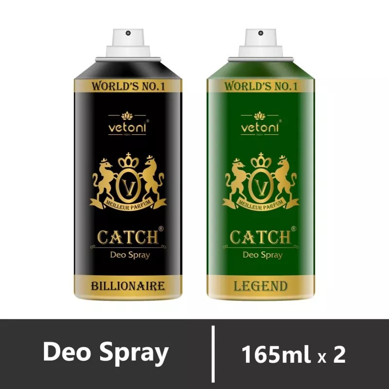 Vetoni Billionarire And Legend Deo Spray For Men (Each 165ml) (1Pack)