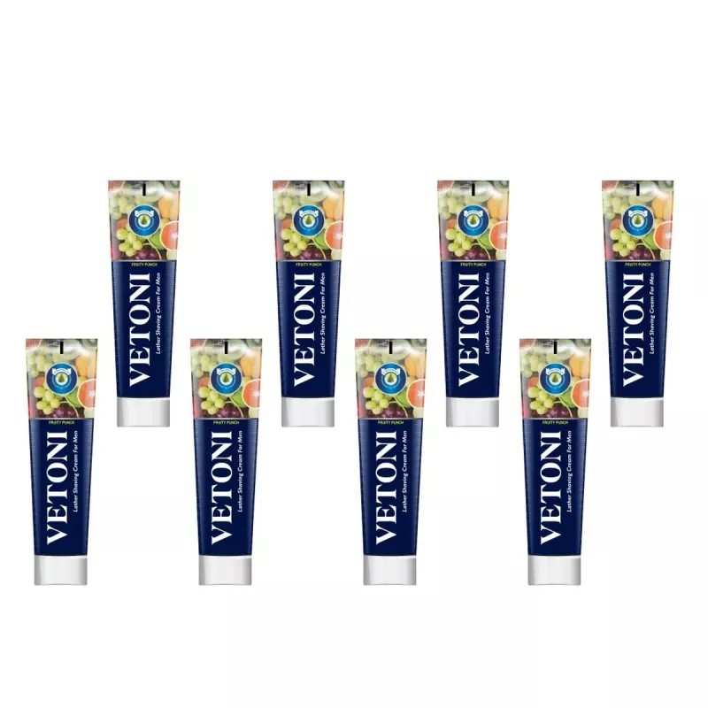 Vetoni Shaving Cream Fruity Punch (125g, Pack of 8)