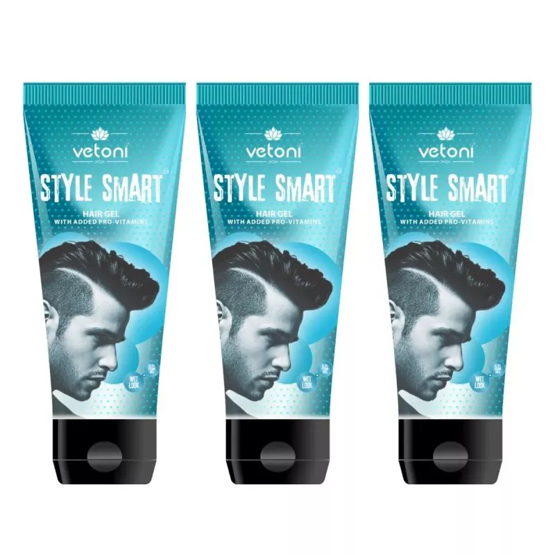 Vetoni Style Smart Hair Gel Blue (60ml, Pack of 3)