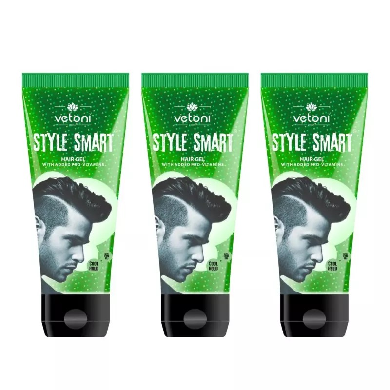 Vetoni Style Smart Hair Gel Green (60ml, Pack of 3)