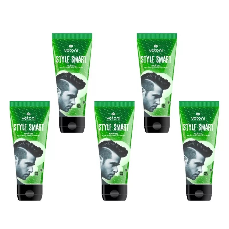 Vetoni Style Smart Hair Gel Green (60ml, Pack of 5)