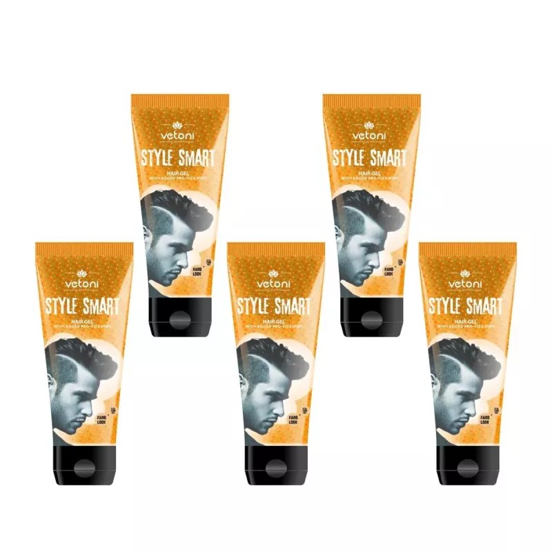 Vetoni Style Smart Hair Gel Orange (60ml, Pack of 5)
