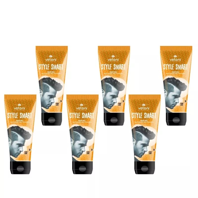 Vetoni Style Smart Hair Gel Orange (60ml, Pack of 6)