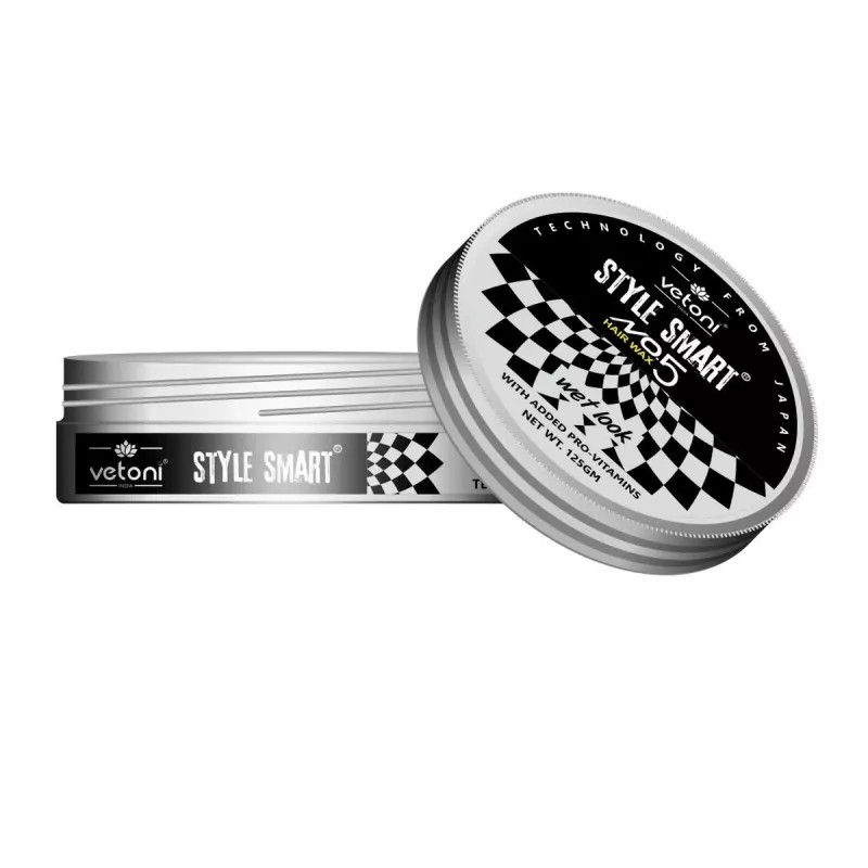 Vetoni Style Smart Hair Wax Wet Look (125g, Pack of 3)