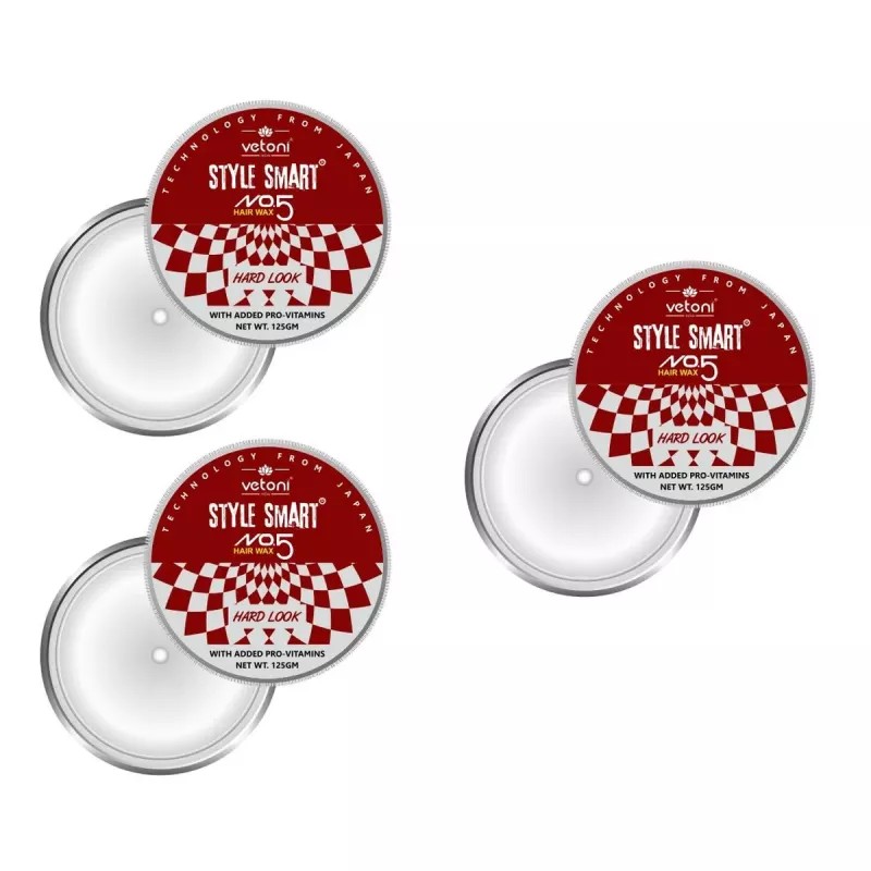 Vetoni Style Smart Hair Wax Hard Look (125g, Pack of 3)