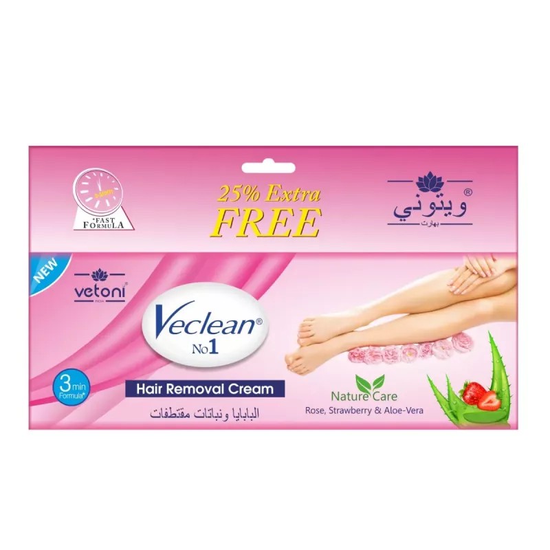 Vetoni Veclean No.1 Hair Removal Cream Rose (50g, Pack of 5)