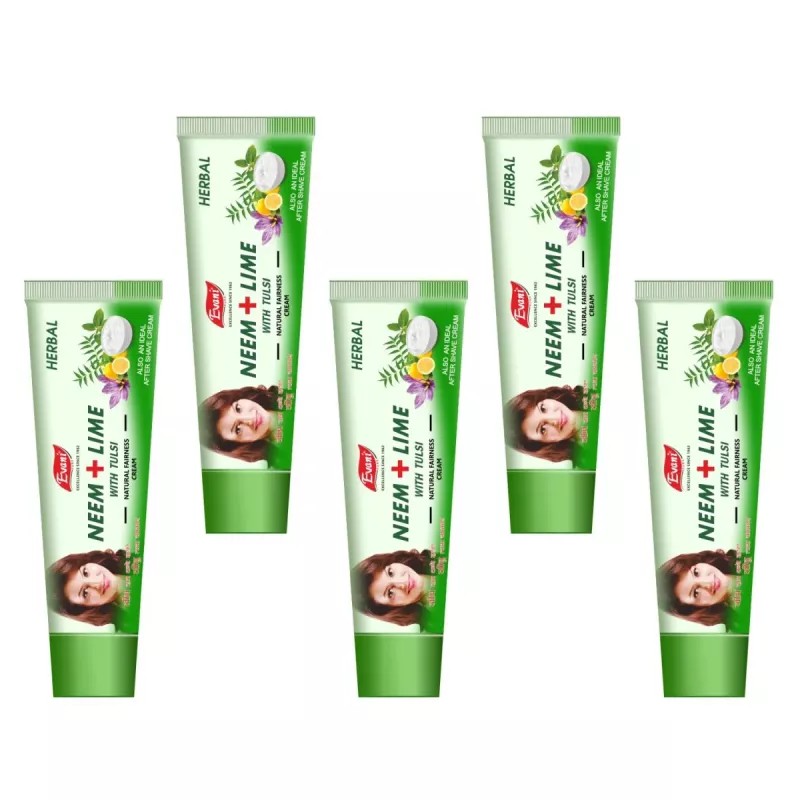 Evani Neem + Lime Fairness Cream (40g, Pack of 5)