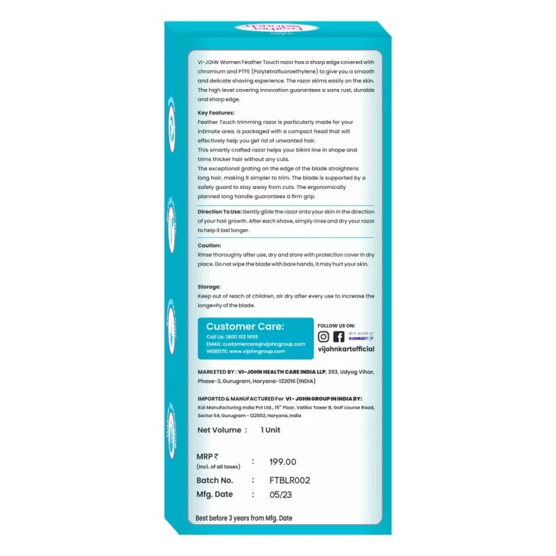 VI-John Feather Touch Bikini Line Trimming Razor (1pcs)