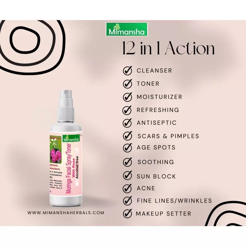 Mimansha Moringa Facial Spray / Toner (100ml)