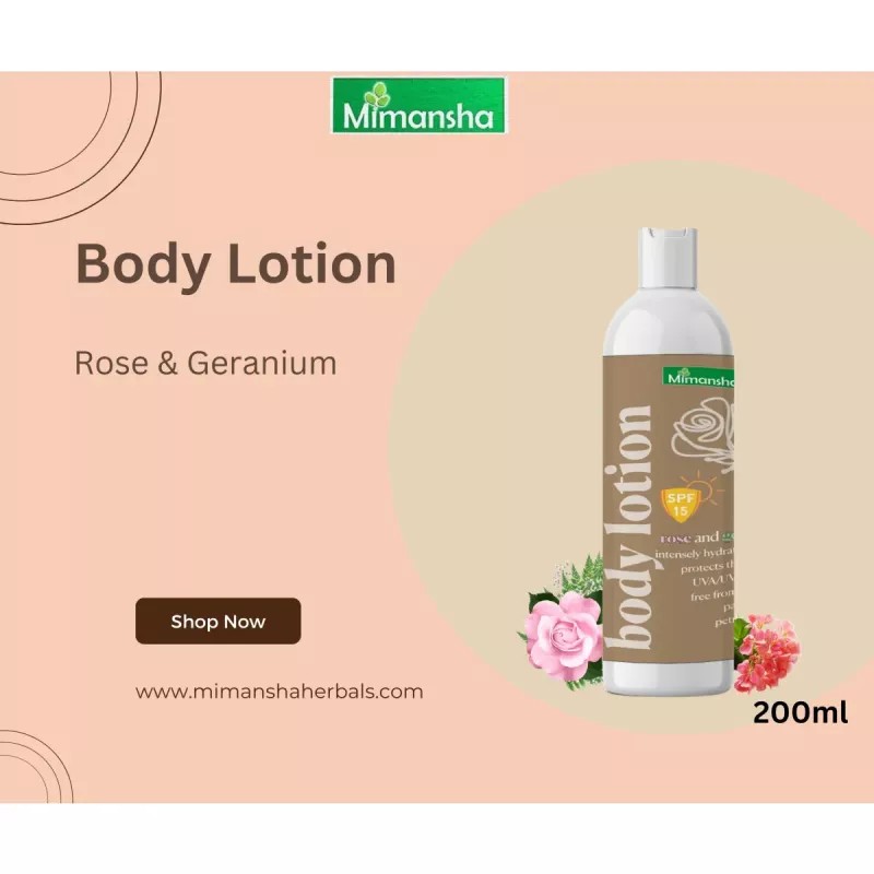 Mimansha Body Lotion (Rose & Geranium) (200ml)
