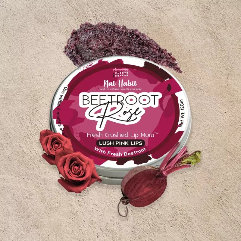 Nat Habit Beetroot Rose Fresh Crushed Lip Mura (12g)